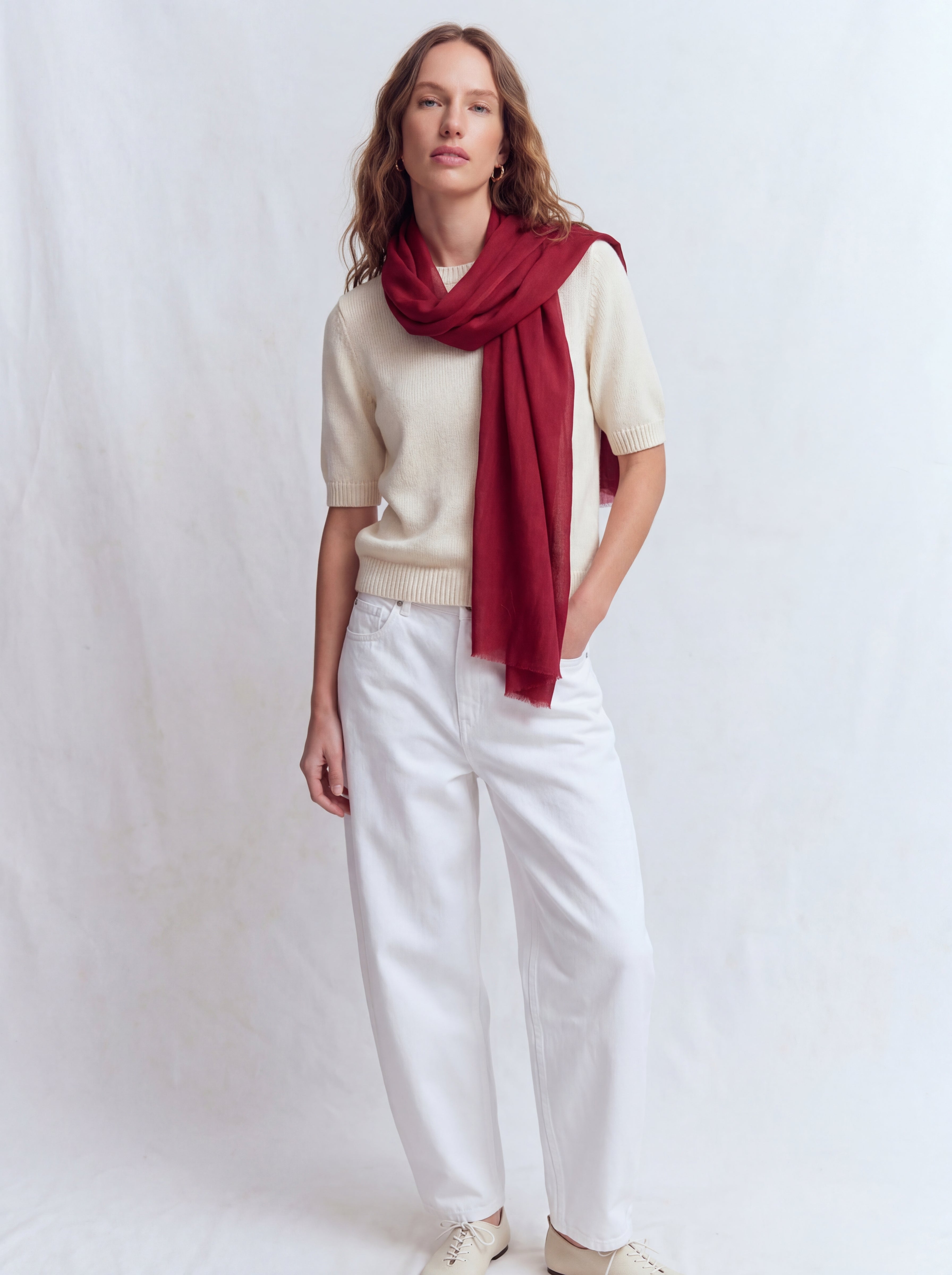 BRITISH RED ORGANIK PAMUK HANDMADE SAL