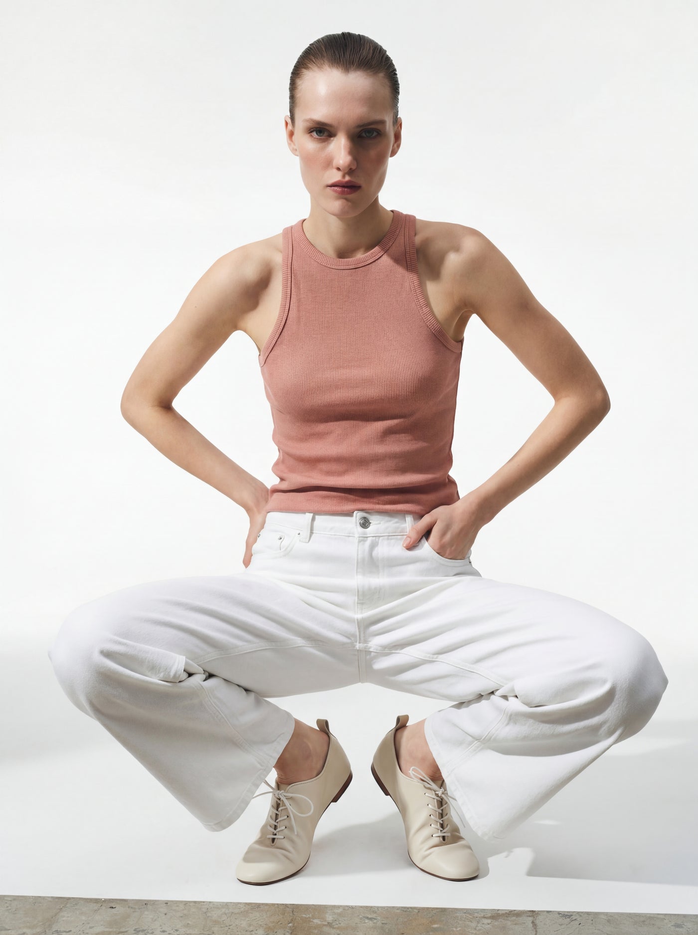HALTERNECK CROP TOP ROSE