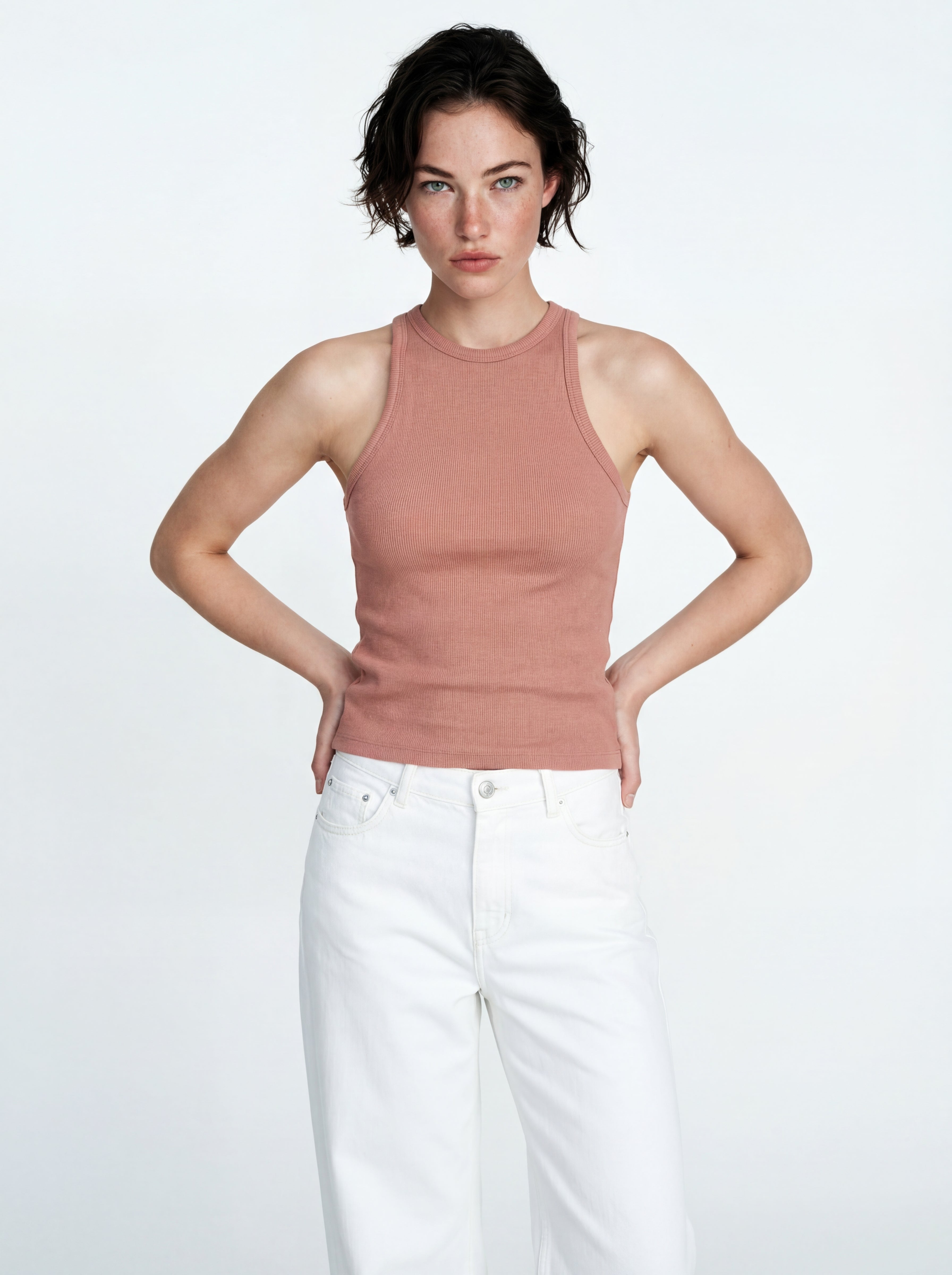 HALTERNECK CROP TOP ROSE