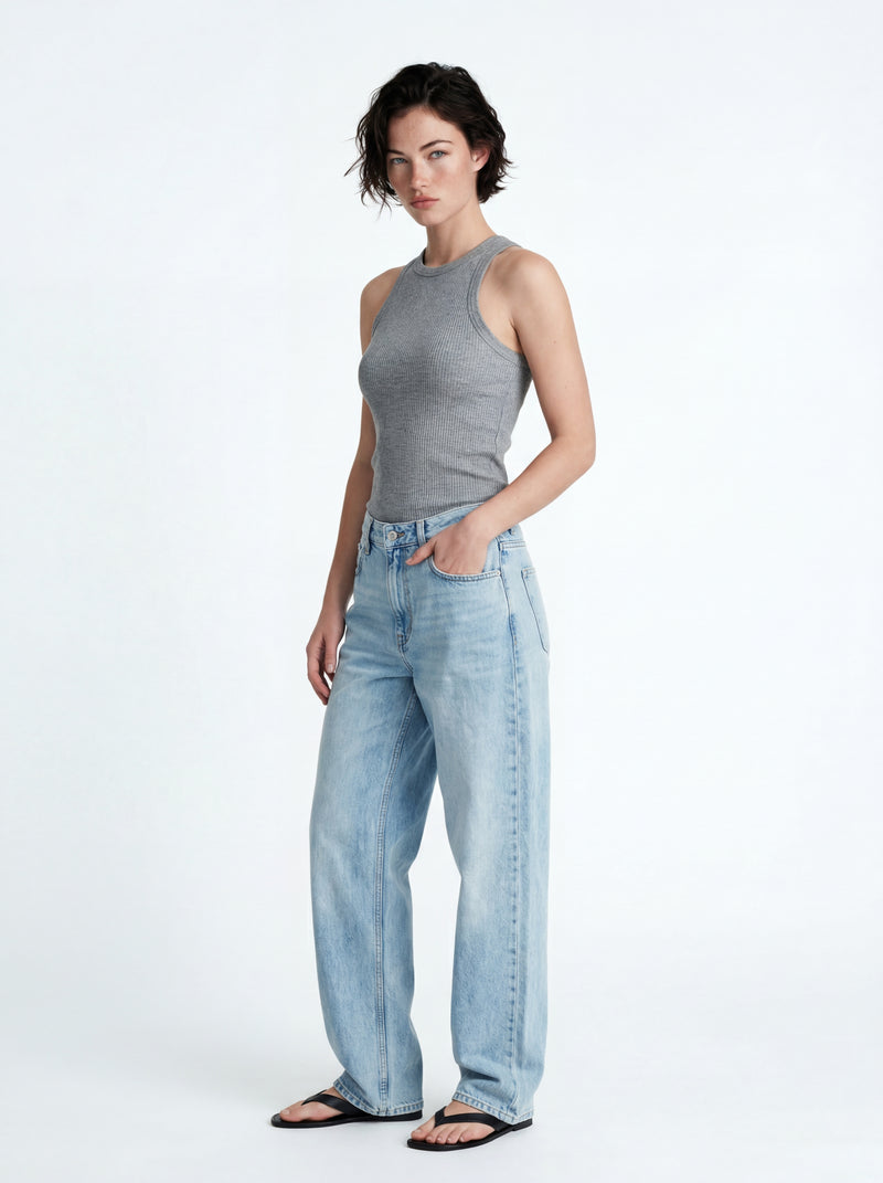 HALTER YAKA CROP TOP GRI