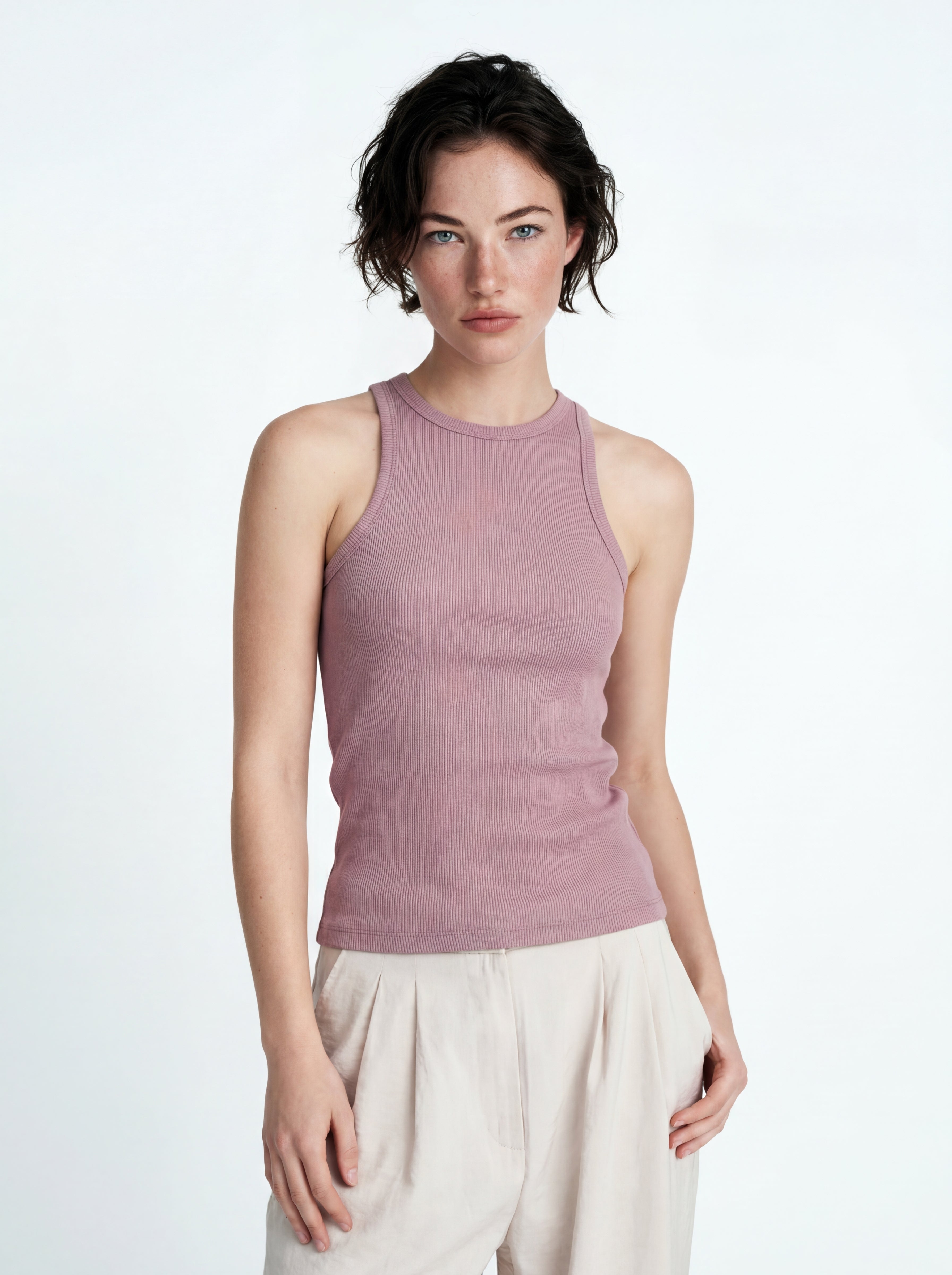 HALTERNECK CROP TOP LAVANDER
