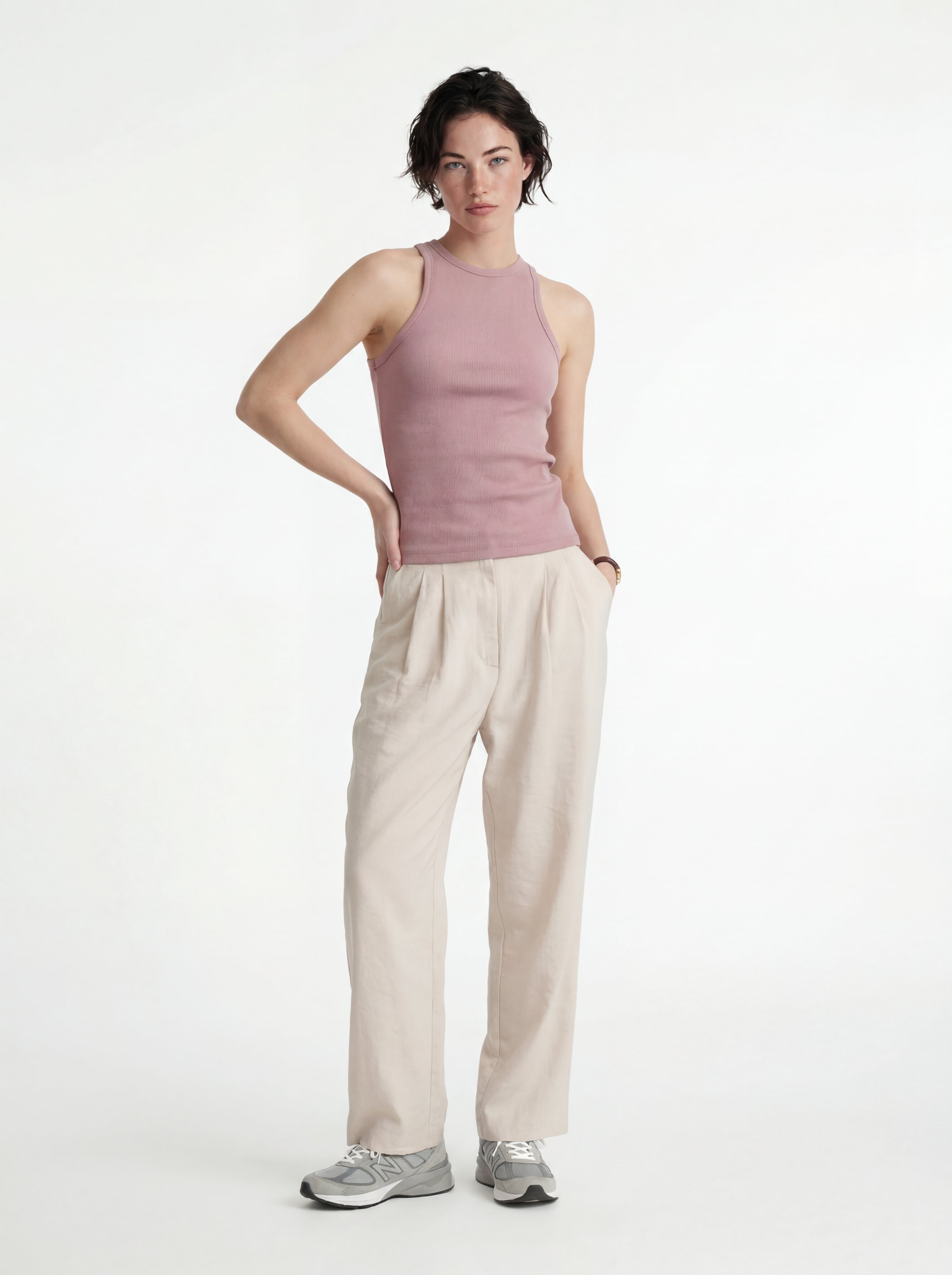 HALTER YAKA CROP TOP LAVANDER