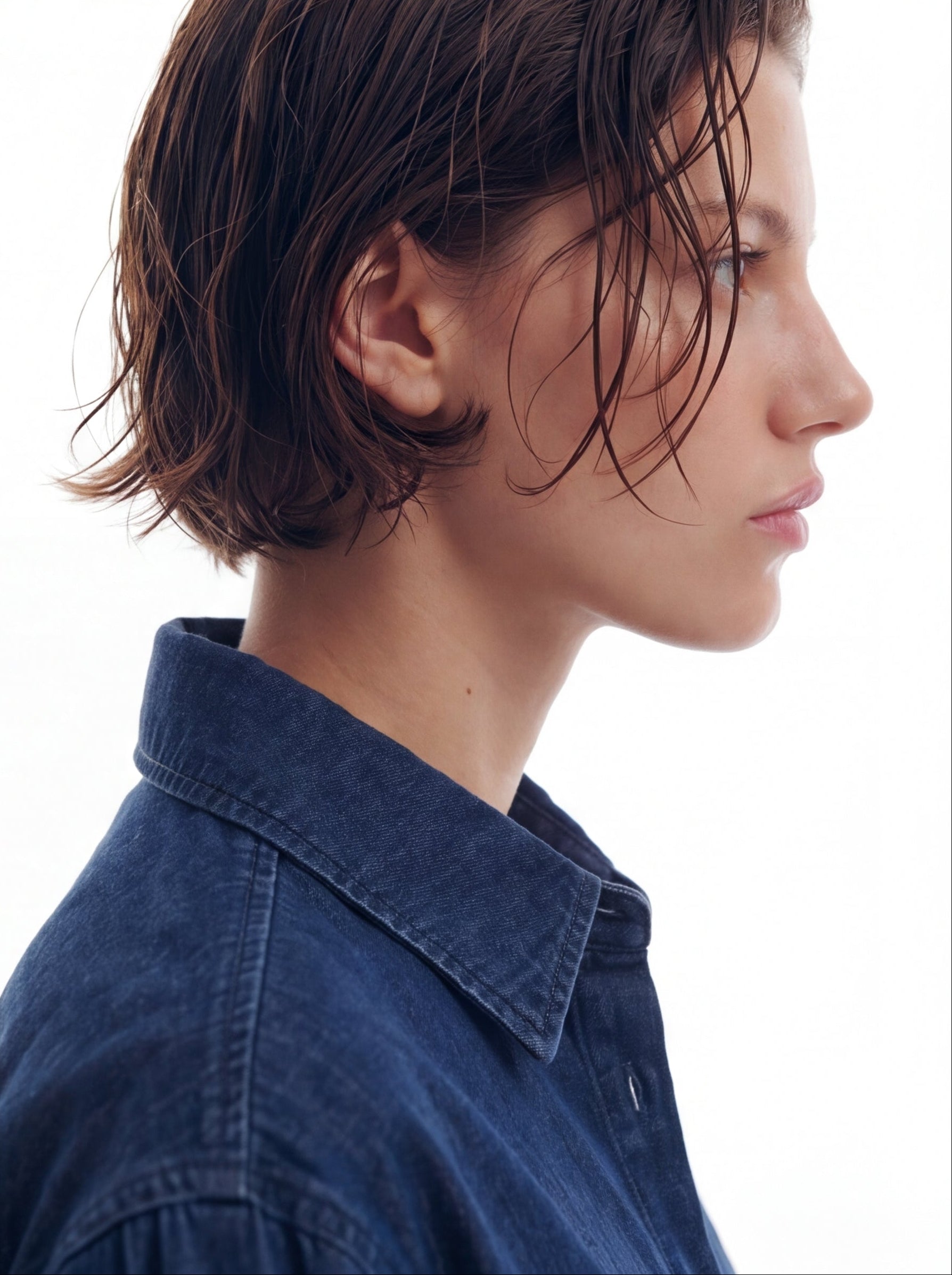 KLASIK YAKA OVERSIZE DENIM GOMLEK