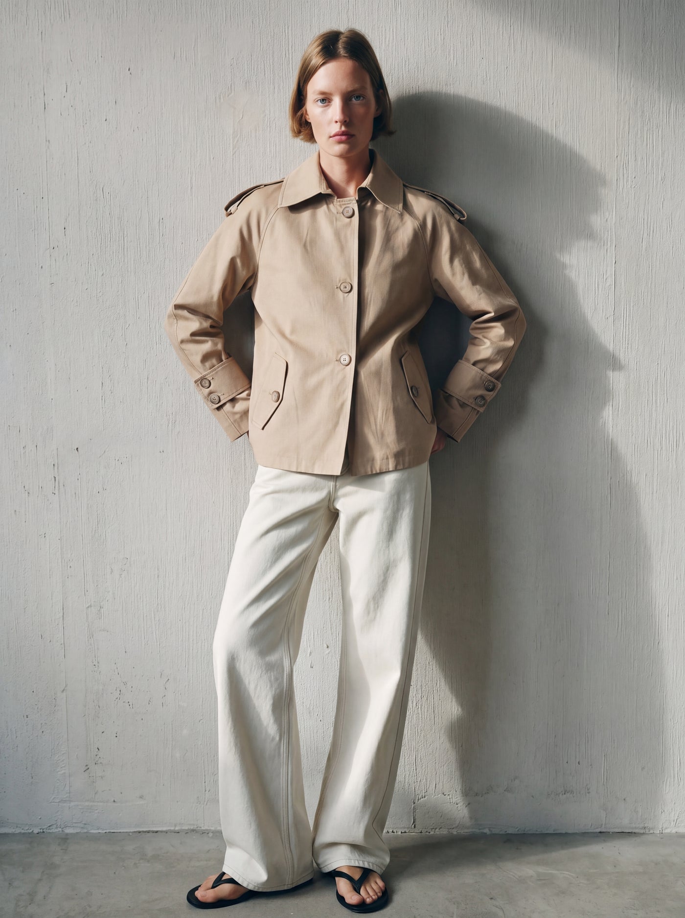 BELT TRENCH COAT KHAKI