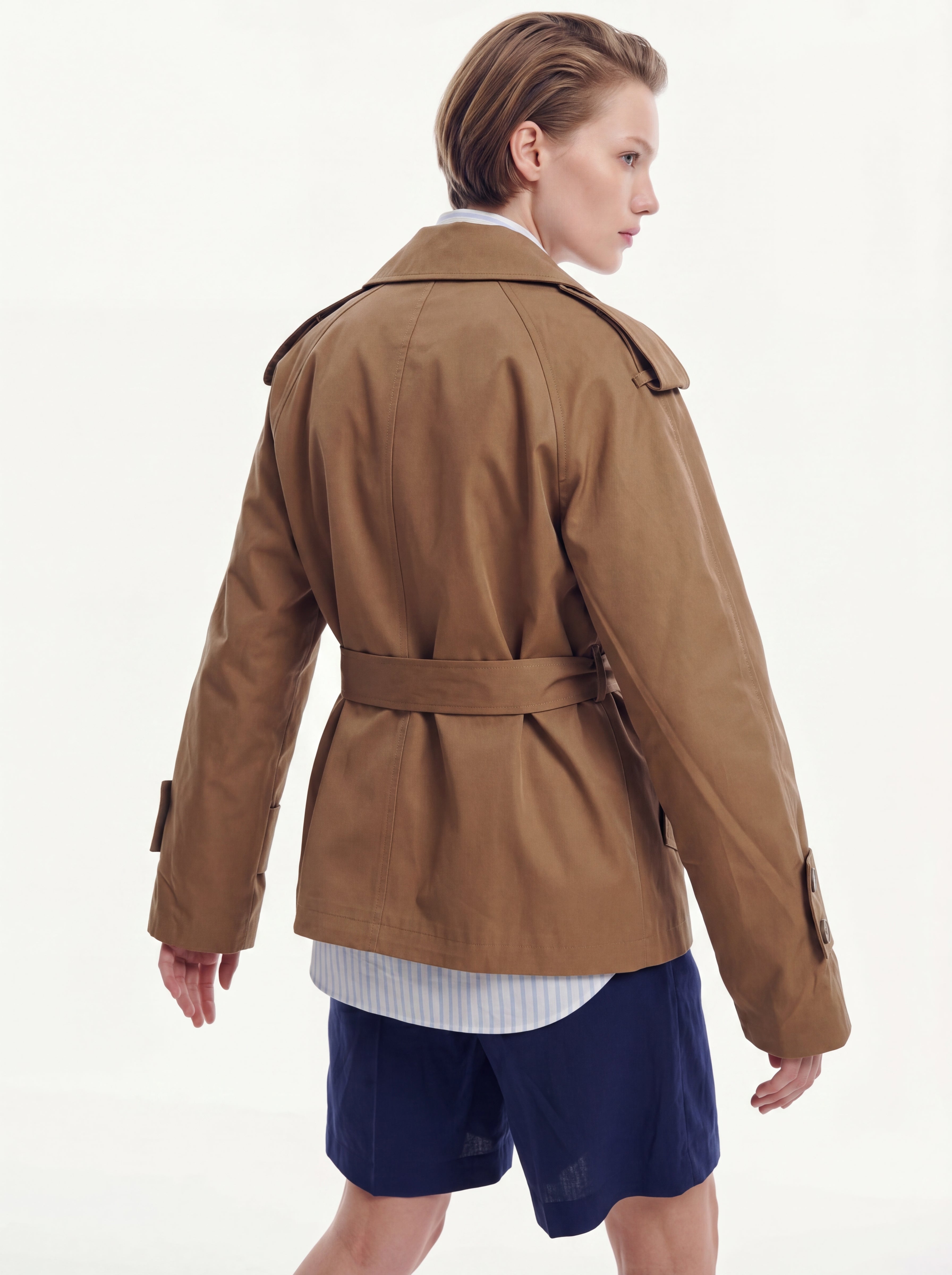 KEMERLI TRENÇKOT CAMEL