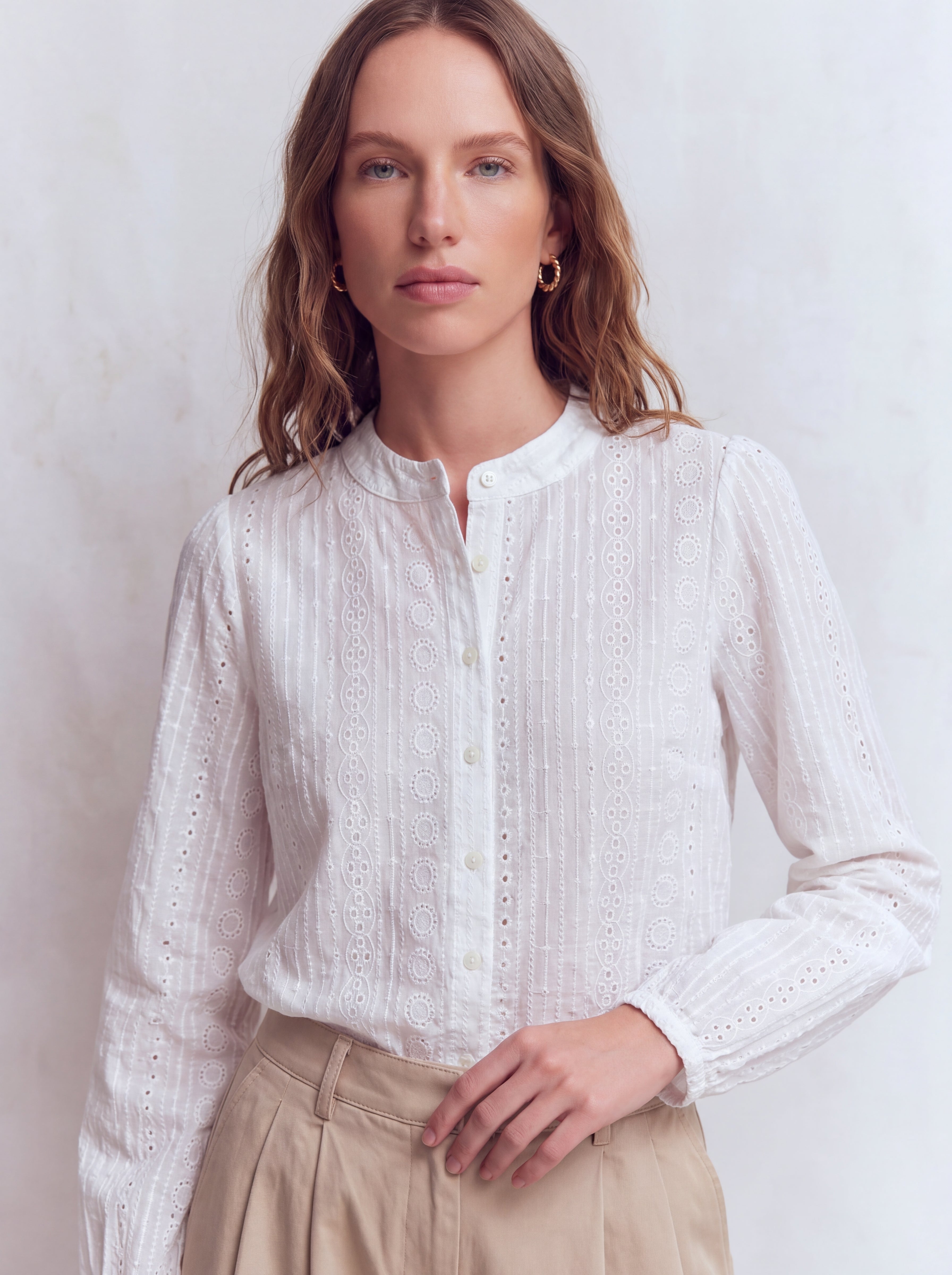 EDITH STANDARD COLLAR HOLE HEAT SHIRT