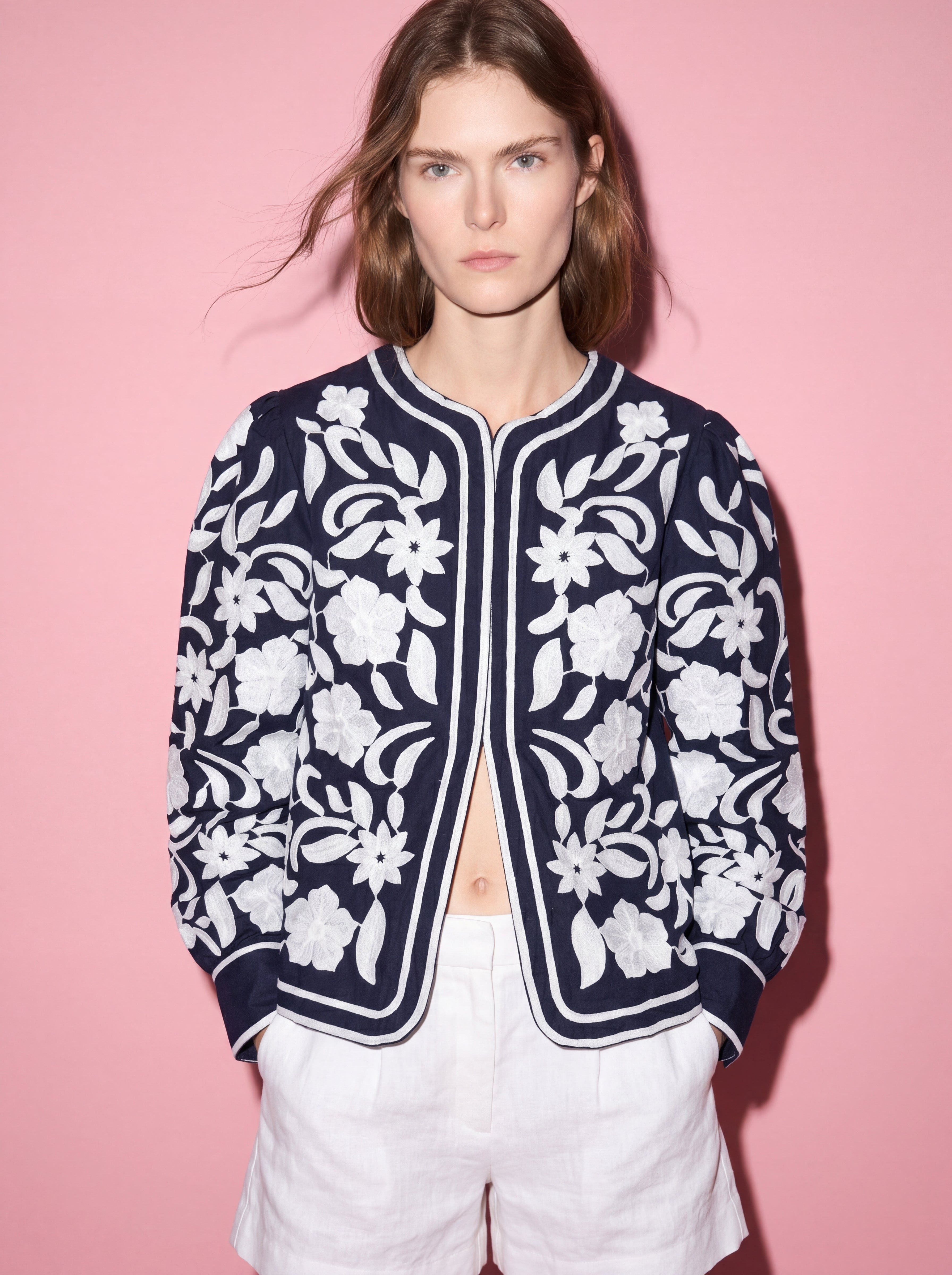 CLAIR DE ROSE EMBROIDERED SHIRT