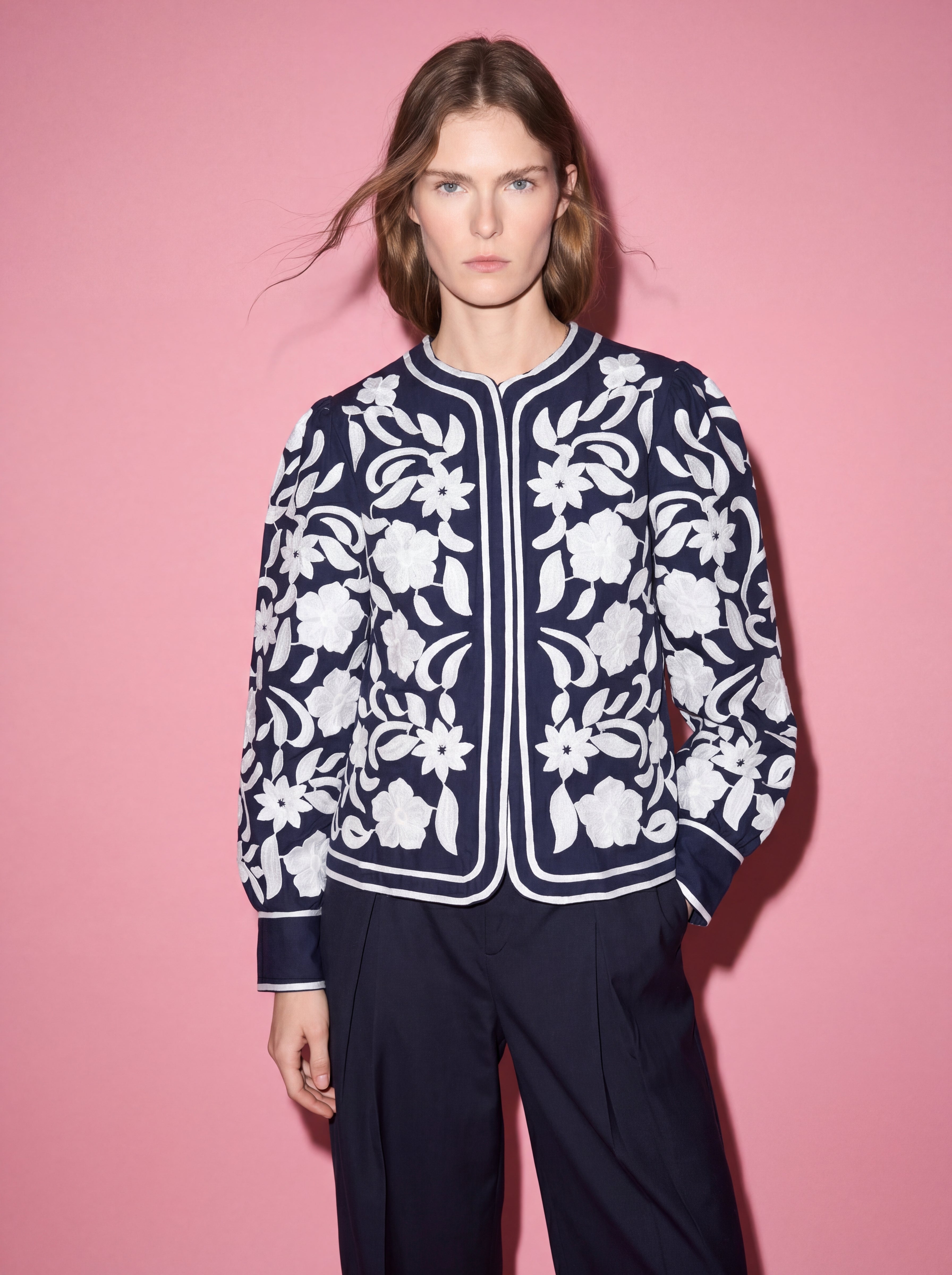CLAIR DE ROSE EMBROIDERED SHIRT