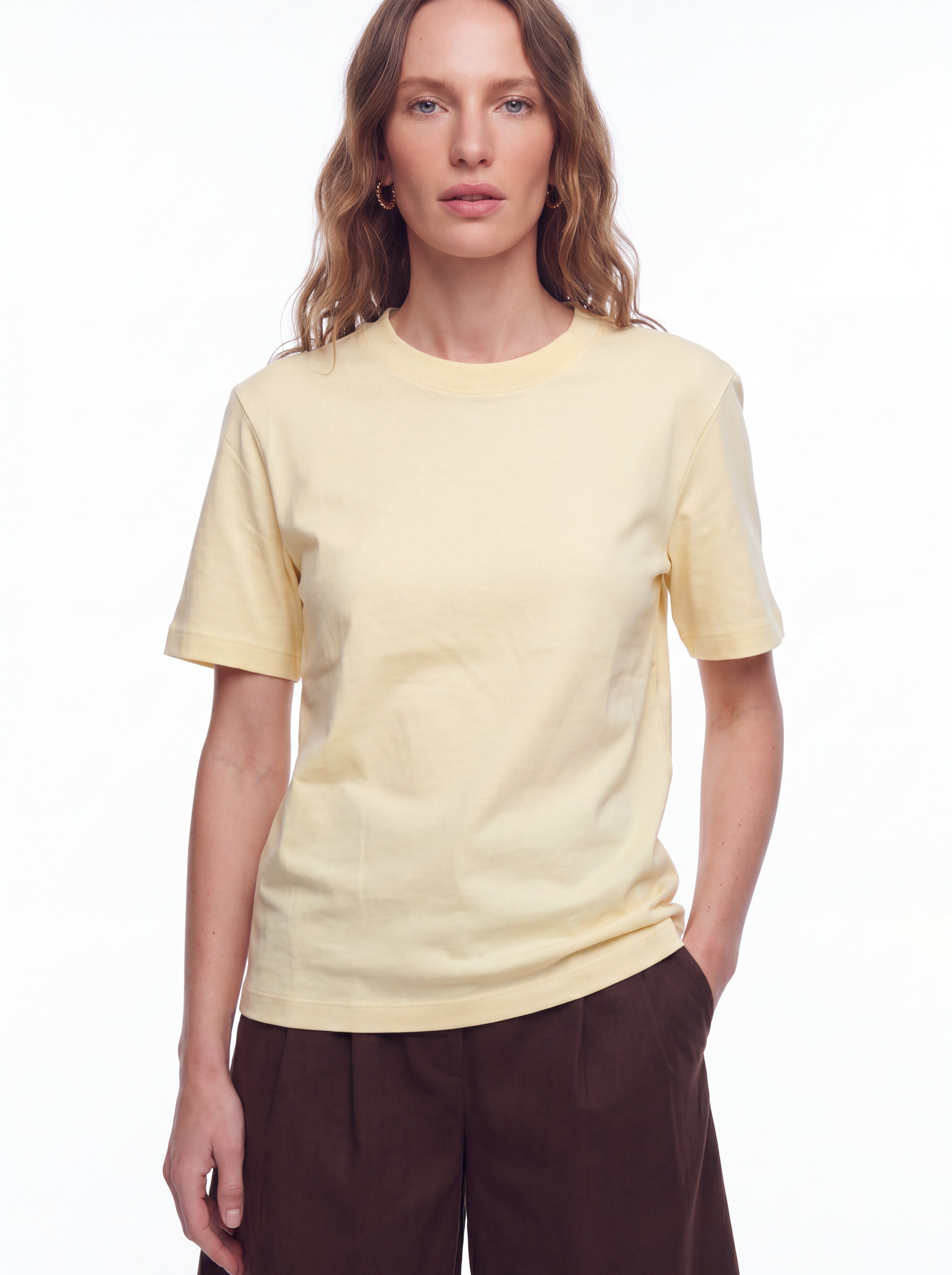 BASIC %100 COTTON T-SHIRT BABY YELLOW