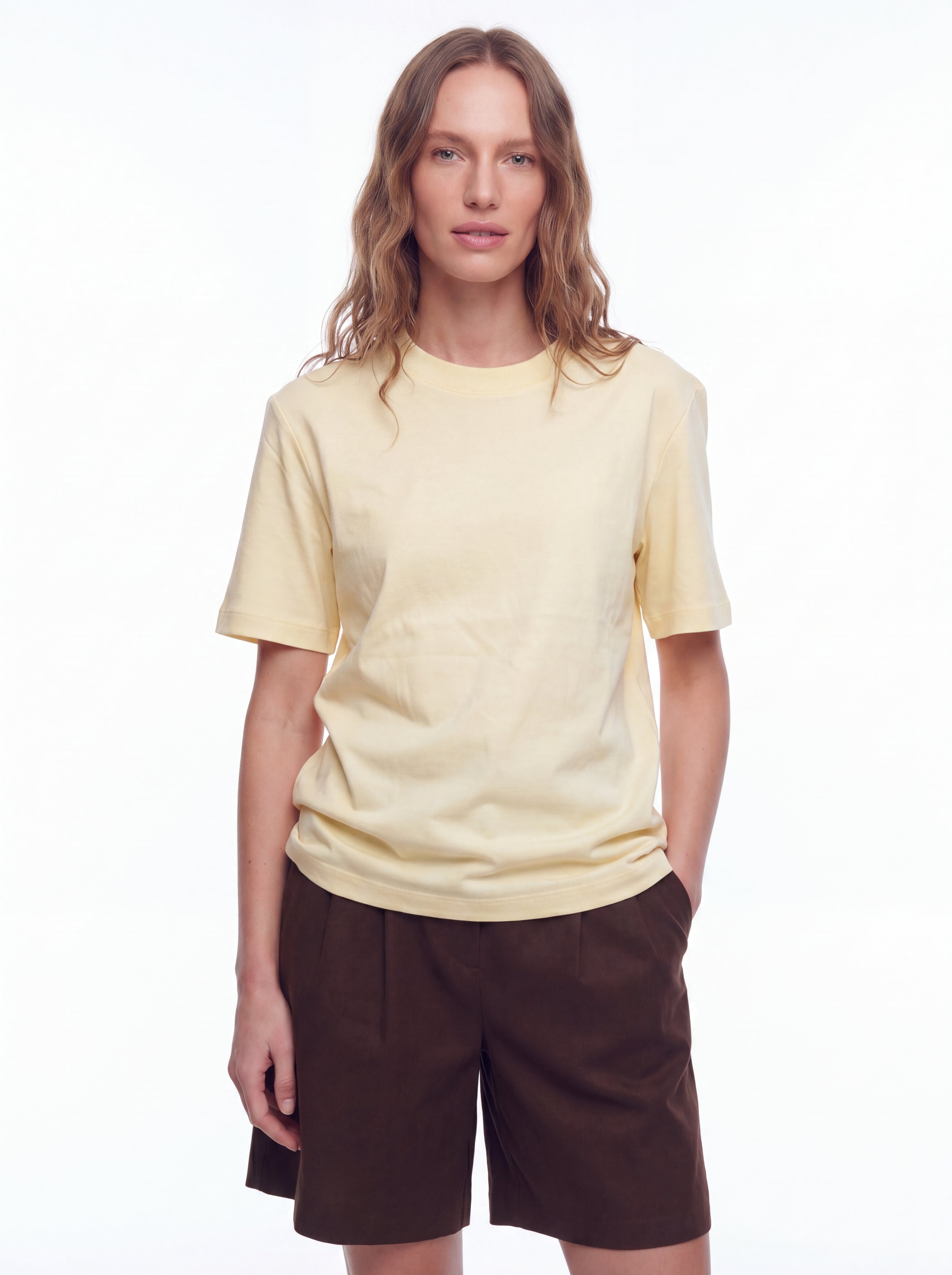 BASIC %100 COTTON T-SHIRT BABY YELLOW