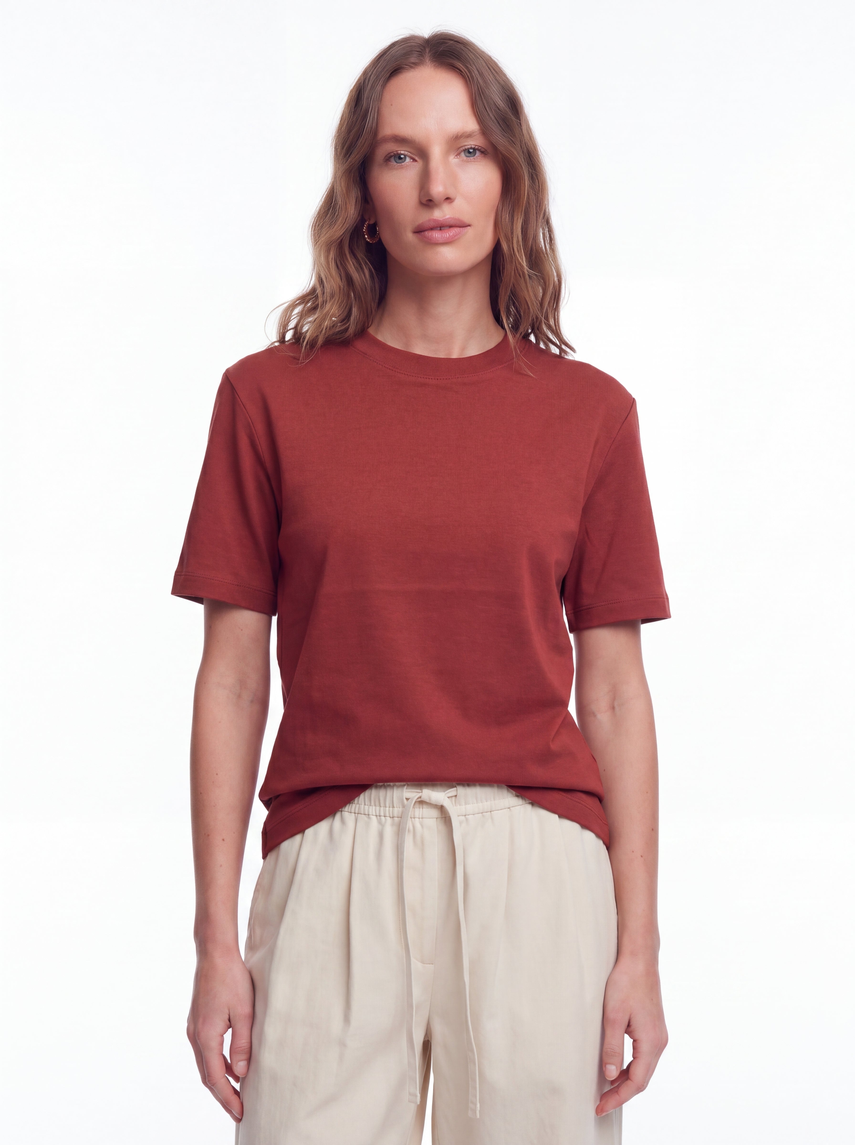 BASIC %100 COTTON T-SHIRT KIREMIT