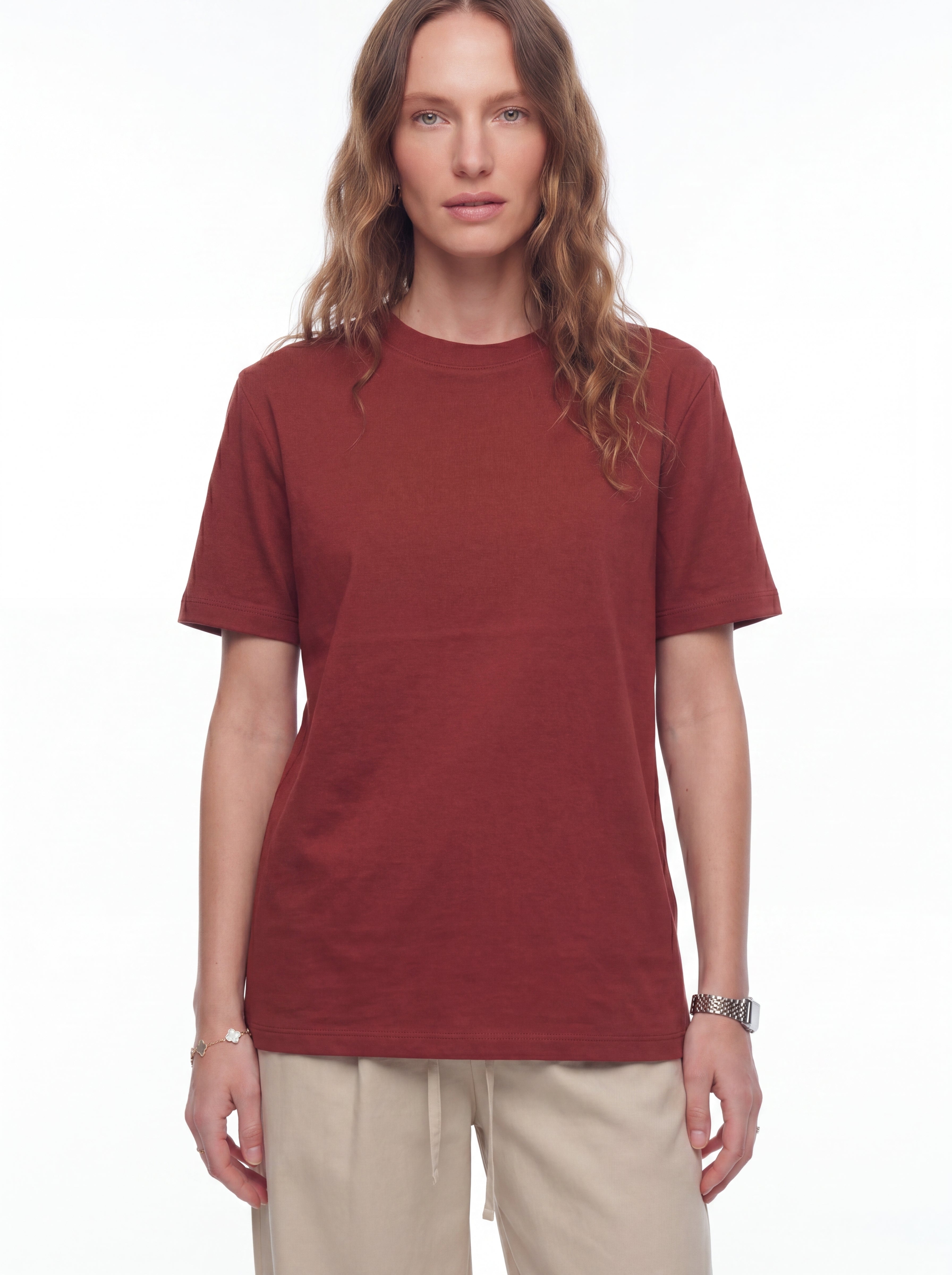 BASIC %100 COTTON T-SHIRT KIREMIT