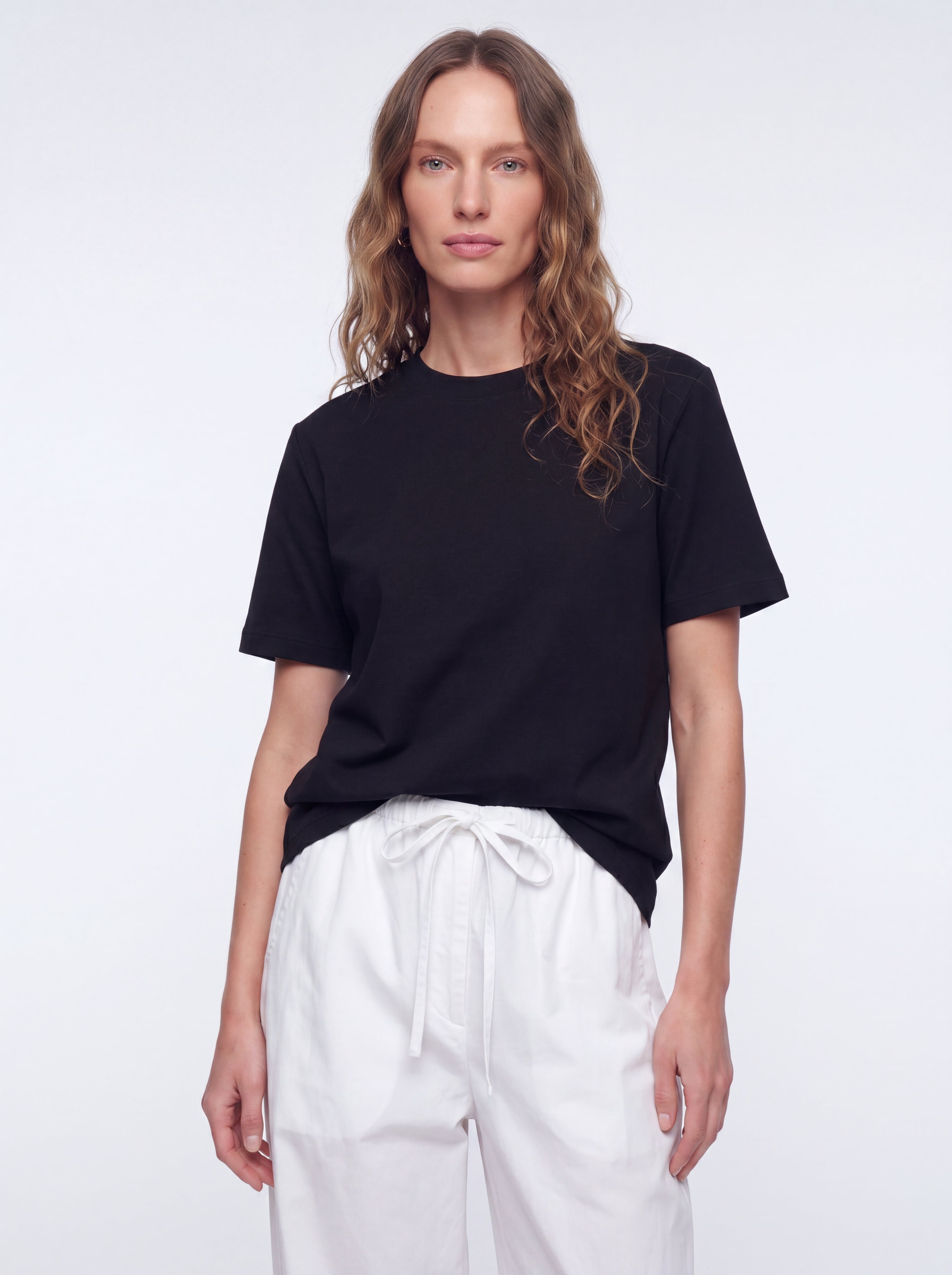 BASIC %100 COTTON T-SHIRT SIYAH