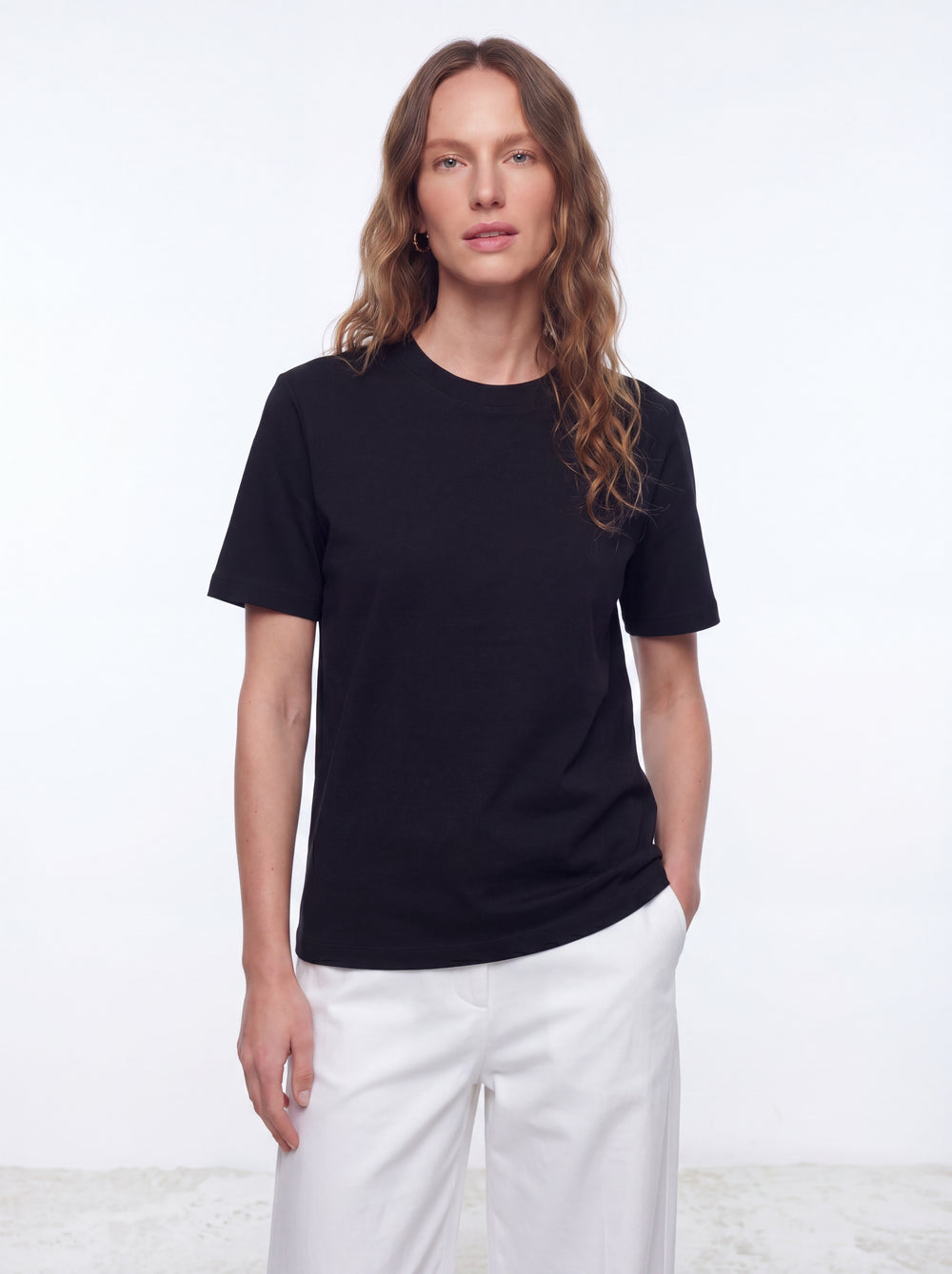 BASIC %100 COTTON T-SHIRT SIYAH