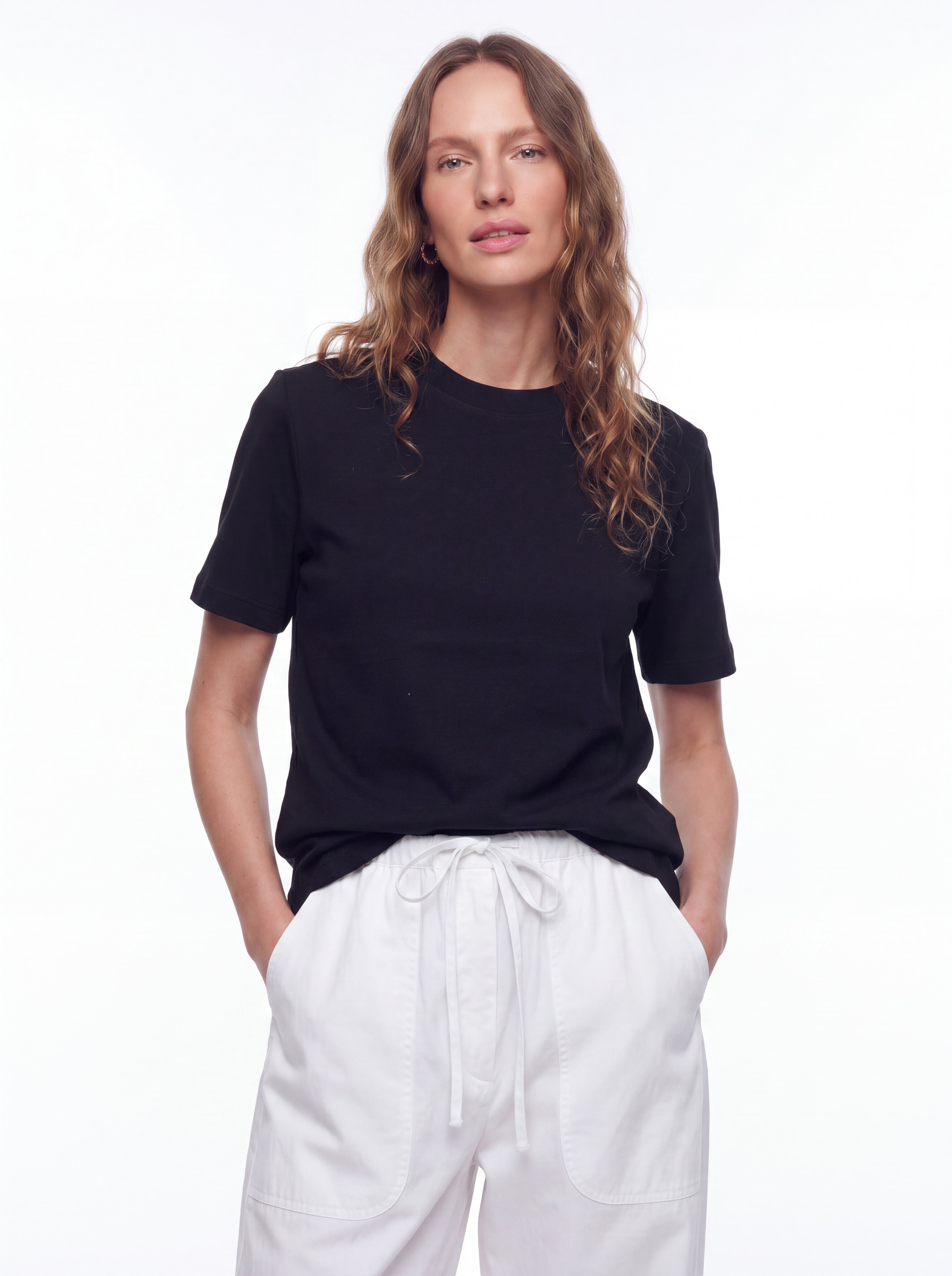 BASIC %100 COTTON T-SHIRT SIYAH