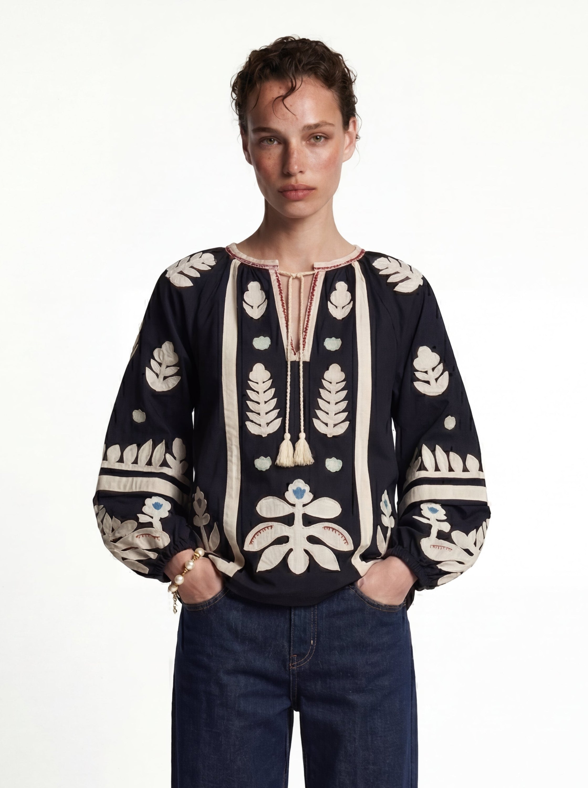 CAPE NAKISLI BLUZ SIYAH