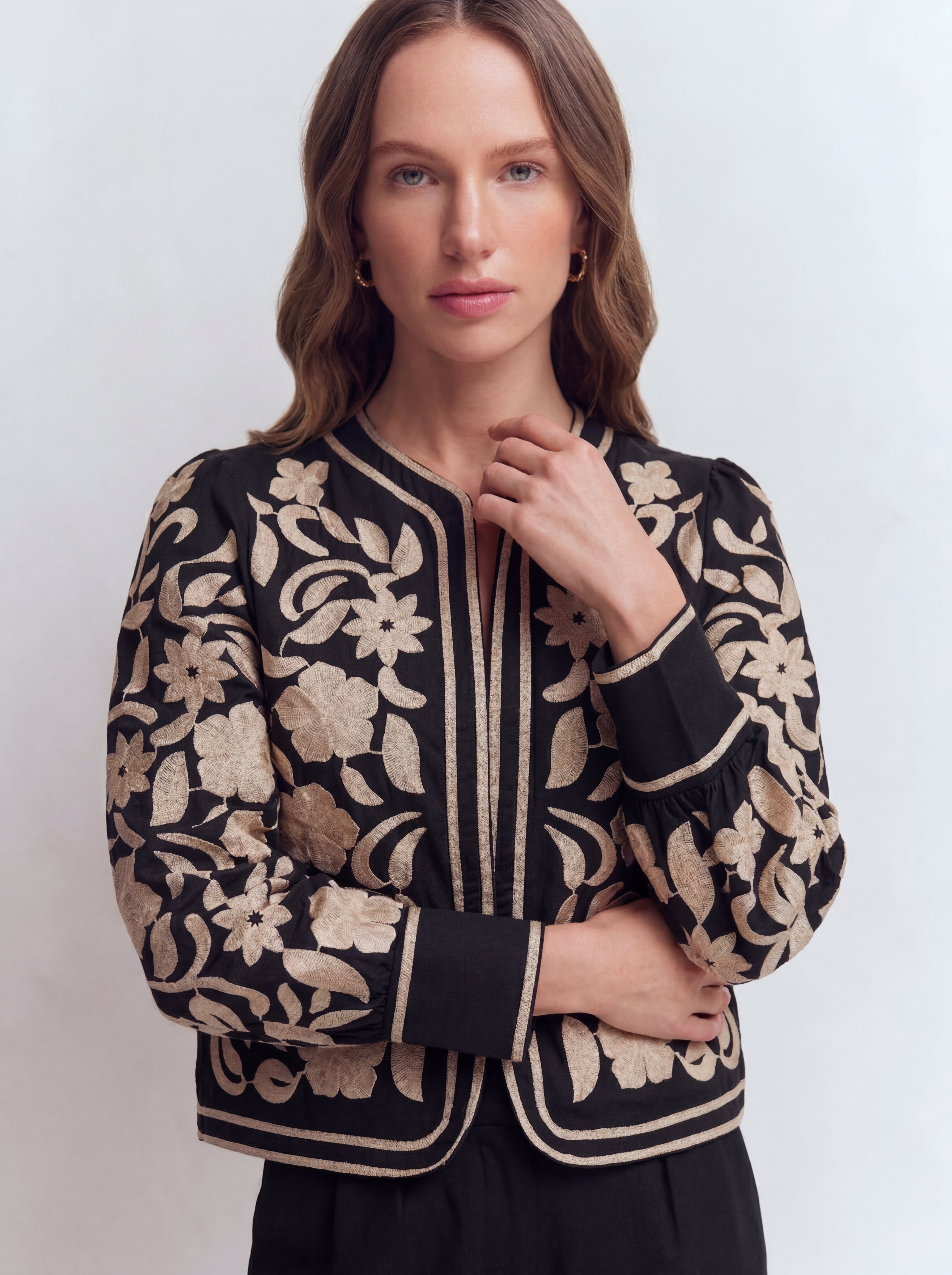 CLAIR DE ROSE EMBROIDERED SHIRT