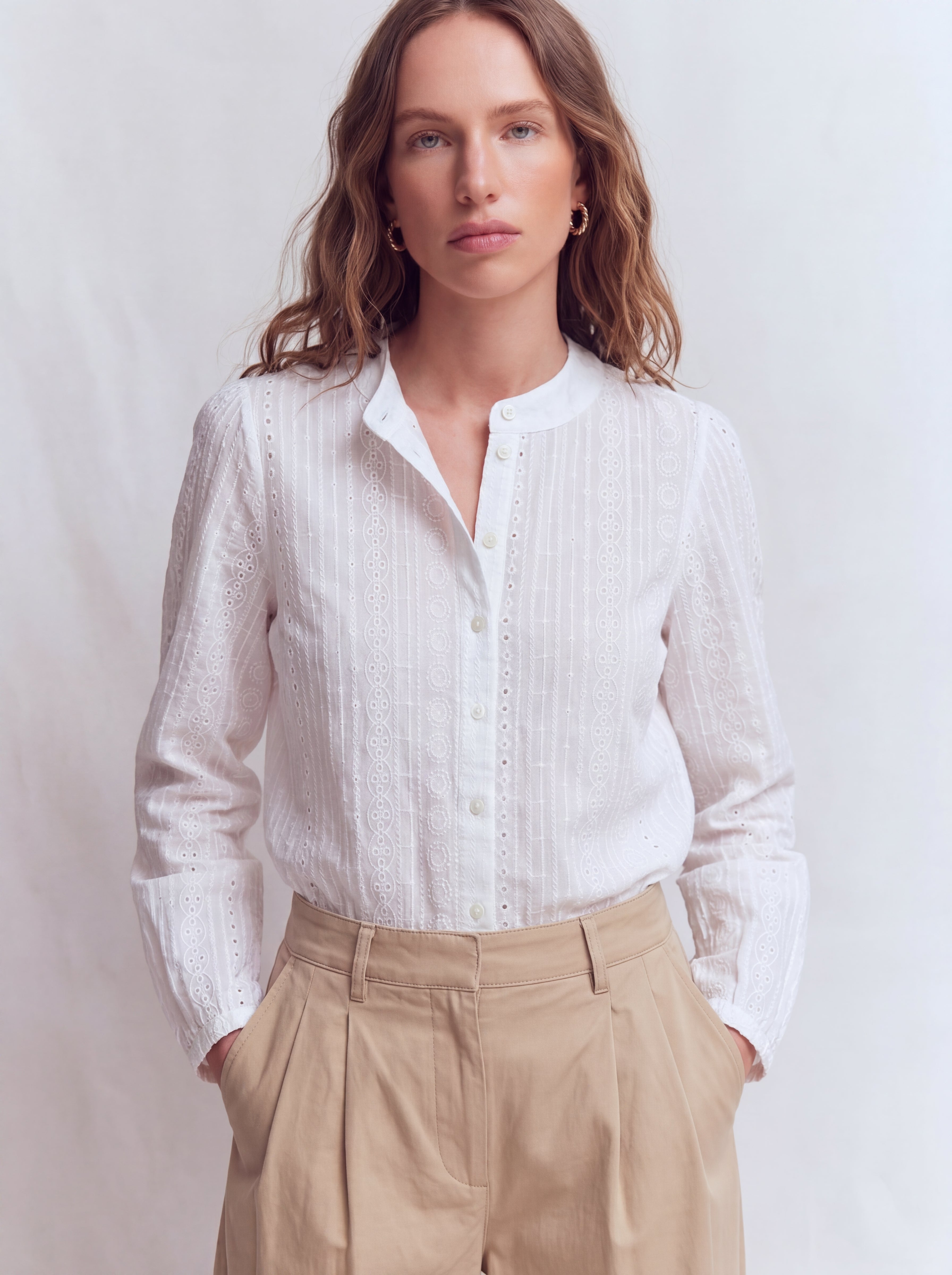EDITH STANDARD COLLAR HOLE HEAT SHIRT