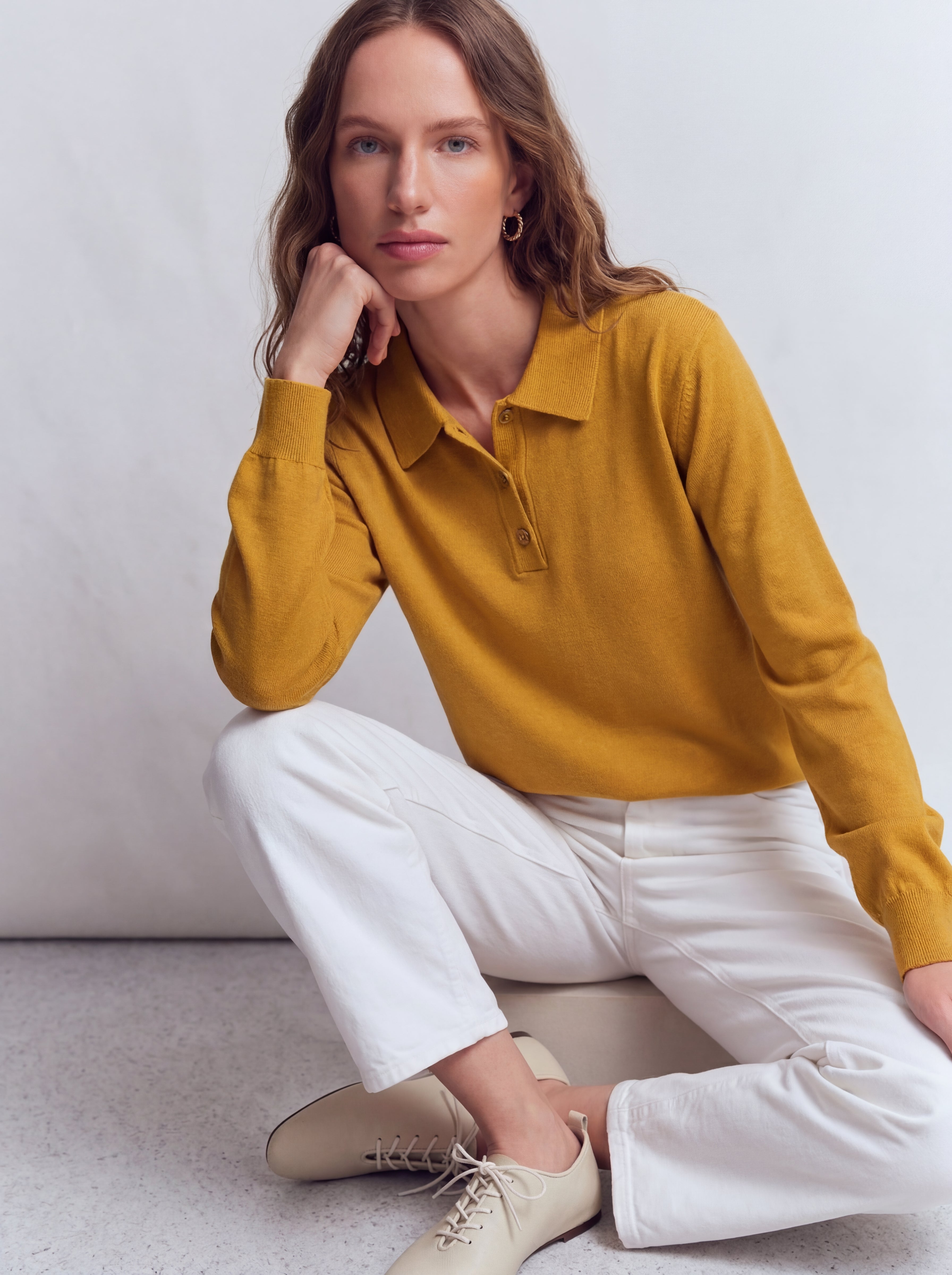 PAMUK POLO YAKA UNISEX KAZAK HARDAL