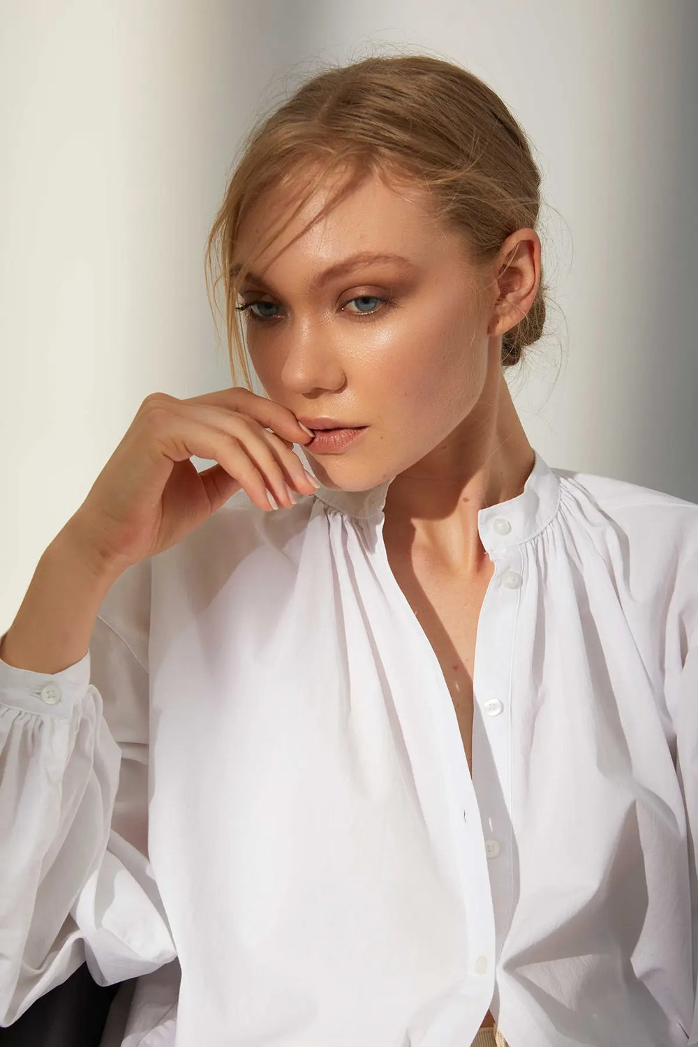 Daisy Oversize Organik Pamuk Gömlek Beyaz Harmonious